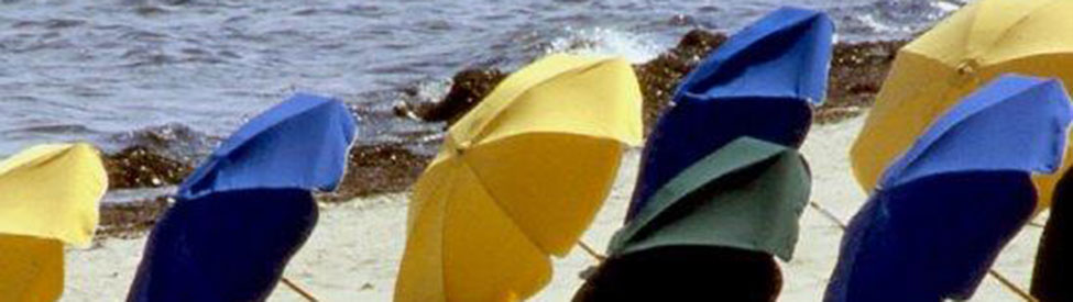 Beach umbrellas at Cliff Beach | Nantucket